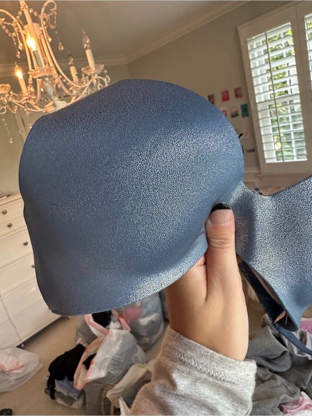 Victoria’s Secret Seamless Shimmer T-Shirt Bra in Blue Size 32B - Picture 2 of 5